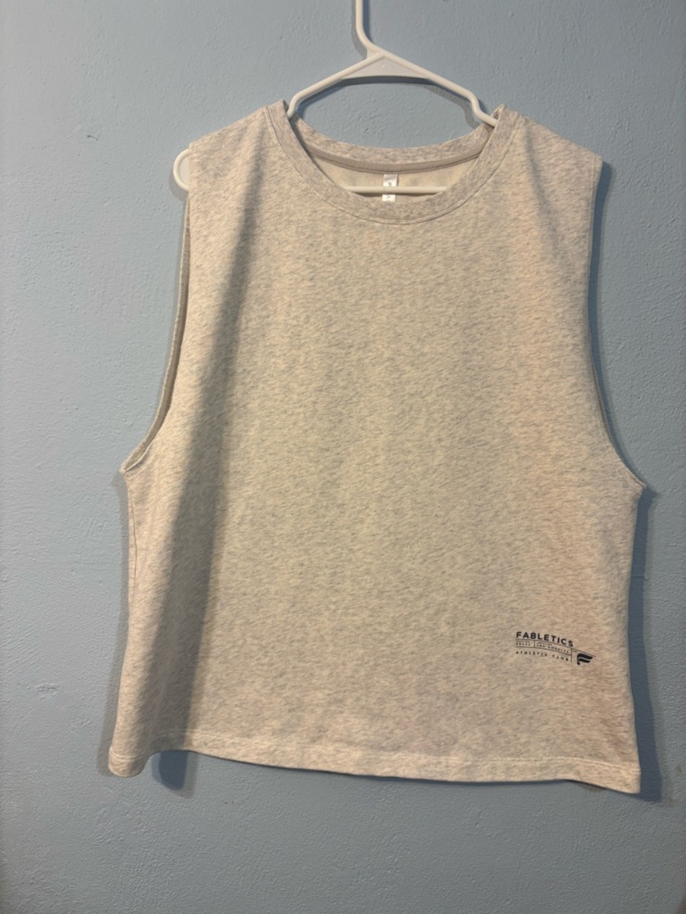 Fabletics Cotton Grey Cutoff Tank